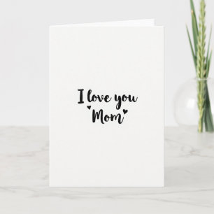 Ich liebe dich Mama einfache Schriftkarte Karte
