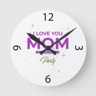 Ich liebe dich, Mama - Frohes Muttertags-T-Shirt Runde Wanduhr