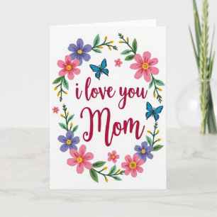Ich liebe dich Mama Frühling Karte