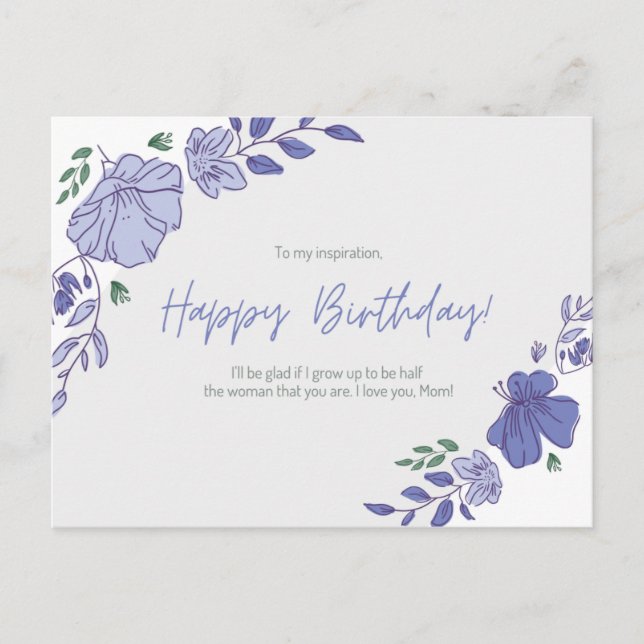 Ich Liebe dich, Mama! Geburtstag Postkarte (Vorderseite)