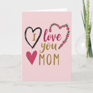 Ich liebe dich Mama Gefühl Karte