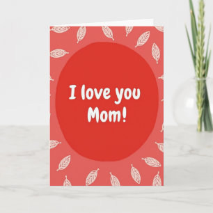 Ich liebe dich Mama Grußkarte Karte