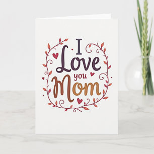 Ich liebe dich Mama Herbstkarte Karte