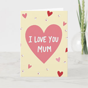 Ich liebe dich Mama Herz Karte