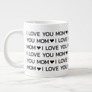 Ich liebe dich Mama Herzen Jumbo-Tasse