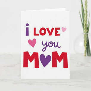 Ich liebe dich Mama Herzen Karte