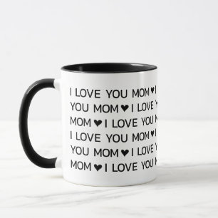 Ich liebe dich Mama Herzen Tasse