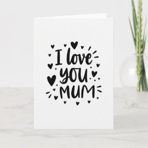 Ich liebe dich Mama herzliche Karte