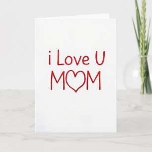 Ich liebe dich, Mama, herzliche Notizkarte Karte