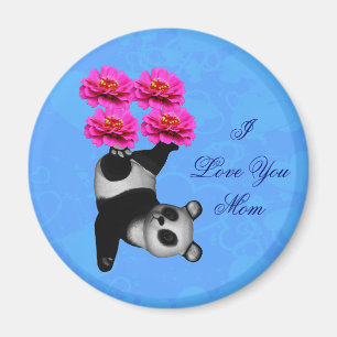 Ich liebe dich Mama Jonglierender Panda Magnet