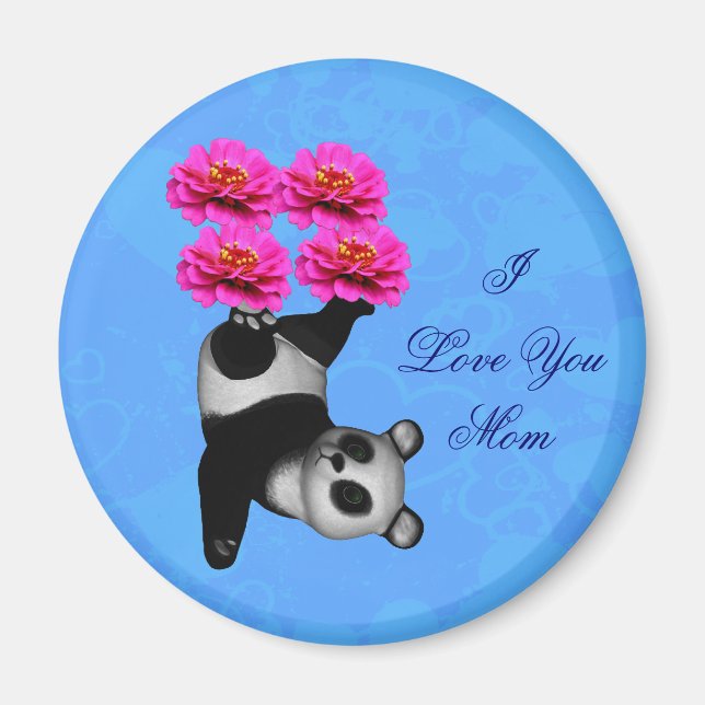 Ich liebe dich Mama Jonglierender Panda  Magnet (Vorne)