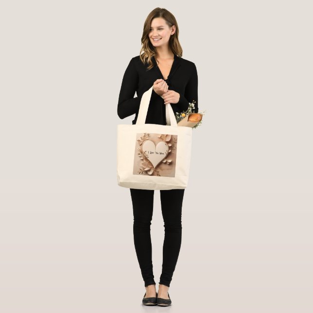 Ich liebe dich Mama Jumbo Stoffbeutel (Vorderseite (Model))