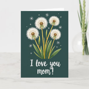 Ich liebe dich Mama Löwenzahn Karte