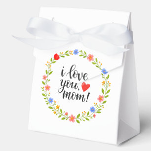 Ich liebe dich Mama Muttertag Florale Kalligrafie Geschenkschachtel
