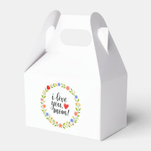 Ich liebe dich Mama Muttertag Florale Kalligrafie Geschenkschachtel