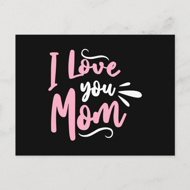 Ich liebe dich Mama Postkarte (Vorderseite)