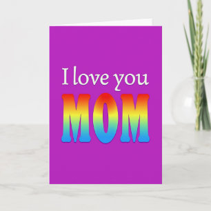 Ich liebe dich Mama Regenbogenkarte Karte