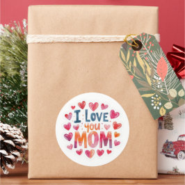 Ich liebe dich Mama  Runder Aufkleber
