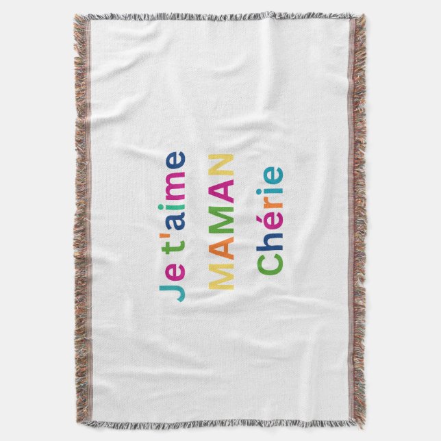 "Ich liebe dich MAMA Schatz" Kuscheldecke Decke (Vorderseite Vertikal)