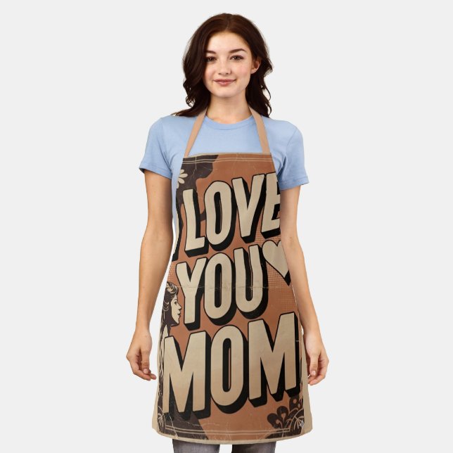 ich liebe dich Mama Schürze (Getragen)