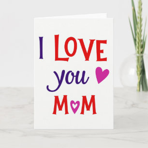Ich liebe dich Mama Smooth Hearts Karte
