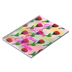 Ich liebe dich Mama Spiral Foto Notizbuch Notizblock