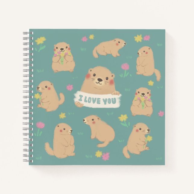 Ich Liebe dich, Marmots Illustration Notizbuch (Vorderseite)