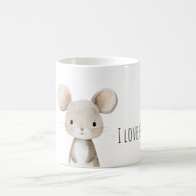 Ich liebe dich Maus Kaffeetasse (Mittel)