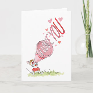 "Ich Liebe dich!" Megaphone-Maus-Karte Karte