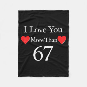 Ich liebe dich mehr als 67 Meme Valentines 6 7 Män Fleecedecke