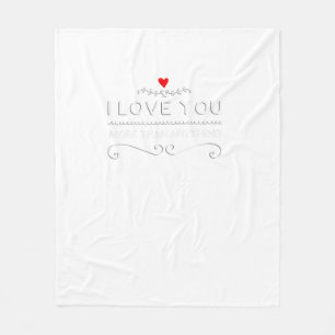 Ich liebe dich mehr als alles süße Cute Style Fleecedecke
