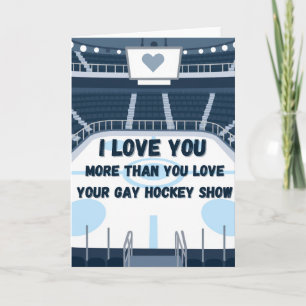 Ich liebe dich mehr als die Gay Hockey Show Karte