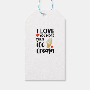 Ich liebe dich mehr als Eiscreme Süße Liebeszitate Geschenkanhänger