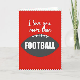 Ich liebe dich mehr als Fußballkarte Karte