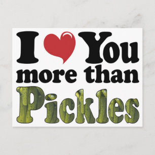 Ich liebe dich mehr als Gurken Postkarte