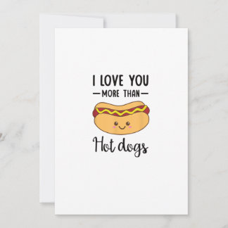 Ich liebe dich mehr als Hot Dogs Lustiger Wurst-Wo Feiertagskarte
