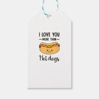 Ich liebe dich mehr als Hot Dogs Lustiger Wurst-Wo Geschenkanhänger