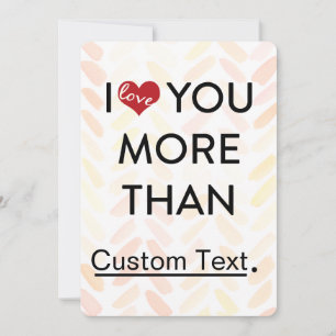 Ich Liebe dich mehr als lustiges Valentinstag Feiertagskarte