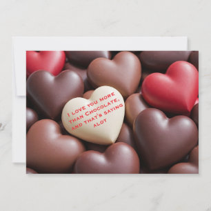 Ich liebe dich mehr als Schokolade, Valentinstag Feiertagskarte