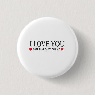Ich liebe dich mehr als Worte sagen können Button