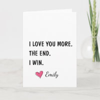Ich liebe dich mehr Das Ende ich gewinne – Lustige