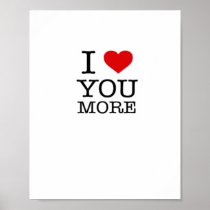 Ich liebe dich mehr Ich liebe dich mehr Spiel Lieb Poster