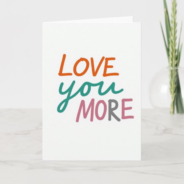 Ich liebe dich mehr Karte (Vorderseite)