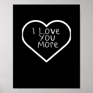 Ich liebe dich mehr künstlerisches Design Poster