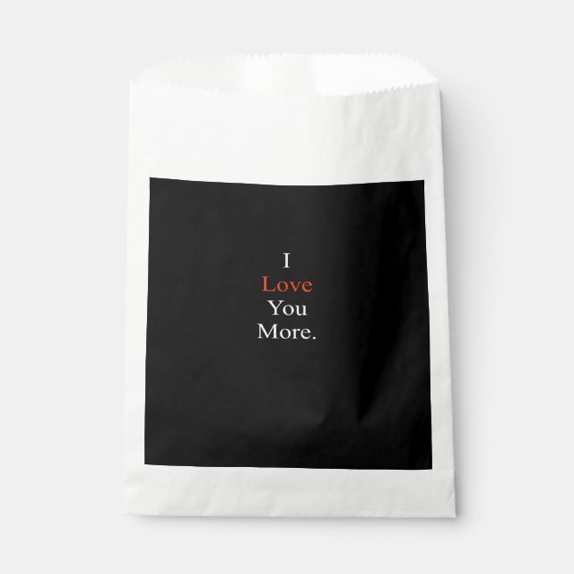 Ich liebe dich, mehr minimales Design  Geschenktütchen (Vorderseite)