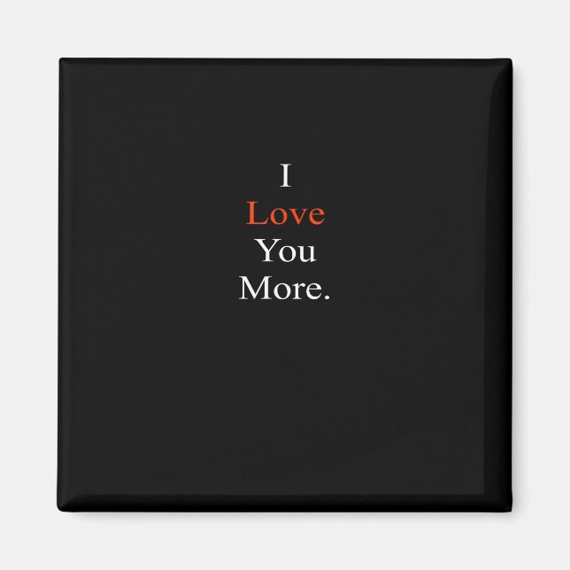 Ich liebe dich, mehr minimales Design  Magnet (Vorne)