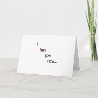 Ich liebe dich mehr mit rotem Herzen Romantisches Karte