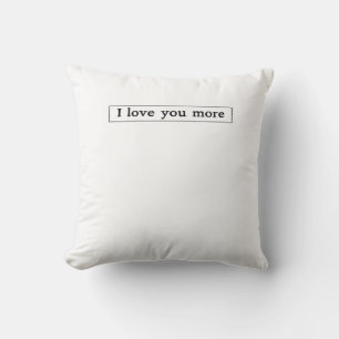 Ich liebe dich mehr Moderne Liebe Ästhetik Kissen