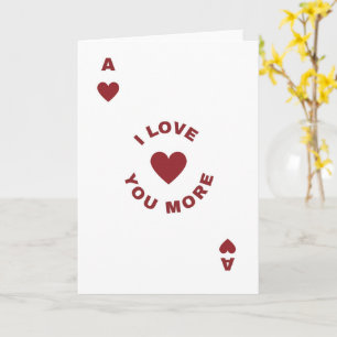 Ich liebe dich mehr Poker Meister Herz Liebe Karte