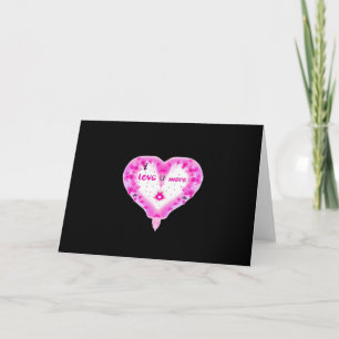 Ich liebe dich mehr Rosa Herz Romantisch Karte